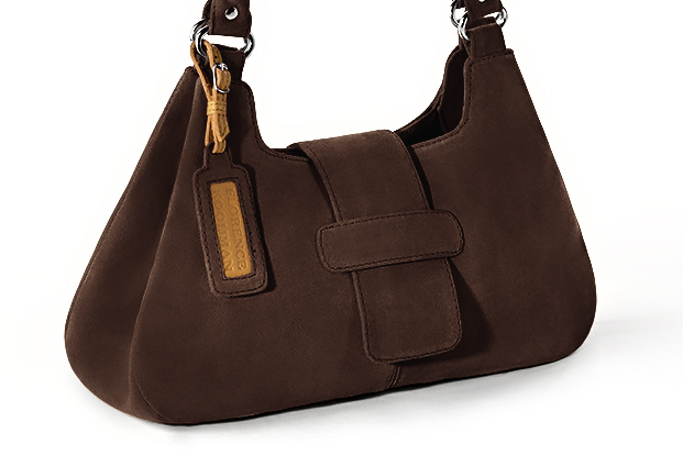 Handcrafted women's luxurious elegant handbag in premium dark brown leather. Perfect for elevated everyday style.   
                Choose from our luxurious collections of leather and fabric to perfectly match your handbags to your outfits.